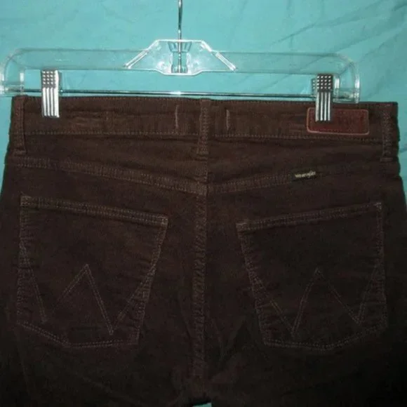WRANGLER 16 33 X34 NWT Brown Corduroy High Rise Flare Bell Bottom Jeans Western - Picture 5 of 6